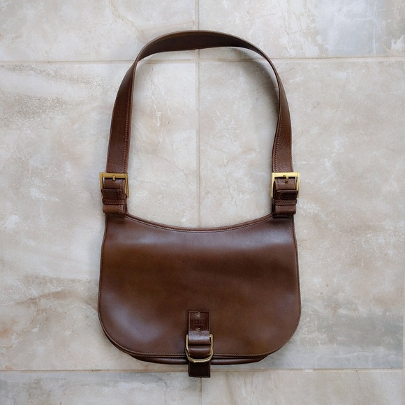 ⛔SOLD⛔Vintage Gucci Brown Leather Saddle Bag Purse - Picture 2 of 8
